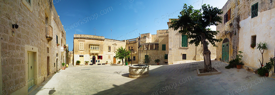 A serene square in the city of Mdina